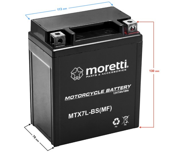 Akumulator Moretti AGM (Gel) MTX7L-BS