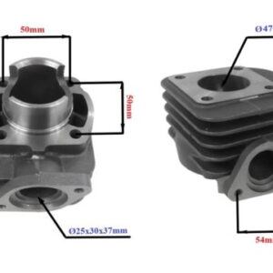 CYLINDER ŻELIWNY Z GŁOWICĄ POWER FORCE 47MM 2T