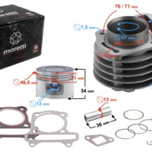 Cylinder Moretti do skutera 4T 80cc 139QMB 4297