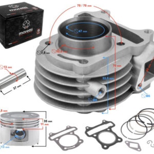 Cylinder do skutera 80cc 139QMB 4T, z wylotem na c