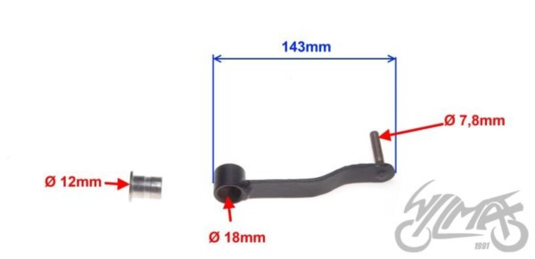 DŹWIGNIA NAPINACZA ŁAŃCUCHA Z TULEJĄ ATV 250 STXE