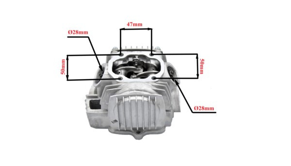 GŁOWICA CYLINDRA CHIŃSKIE ATV 110 CCM 4T 52MM Z WA - obrazek 2