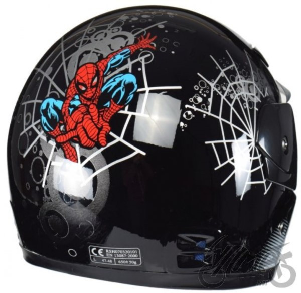 KASK DZIECIĘCY CZARNY - SPIDERMAN - obrazek 2