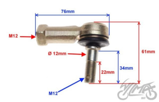 KOŃCÓWKA DRĄŻKA KIEROWNICZEGO ATV wersja A