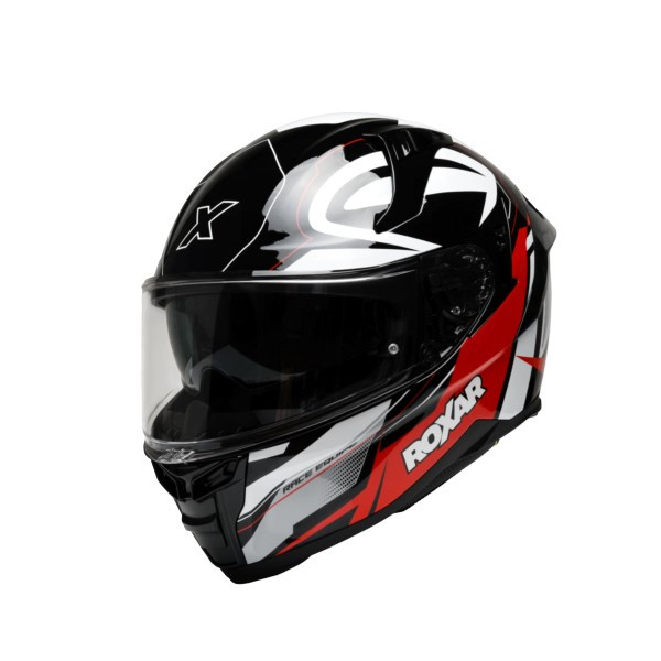 Kask ROXAR BAYAMO EVO Race Czarny Biały Czerwony - obrazek 4
