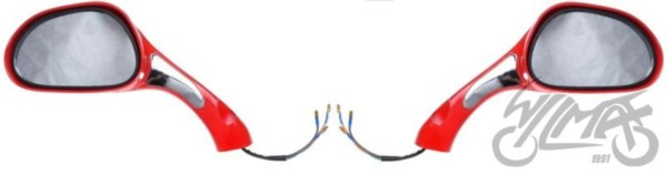 LUSTERKO CZERWONE Z KIERUNKOWSKAZAM 125 GY6 4T M8