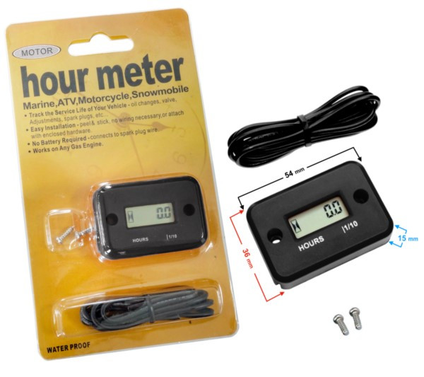 Licznik motogodzin czarny MORETTI - obrazek 2