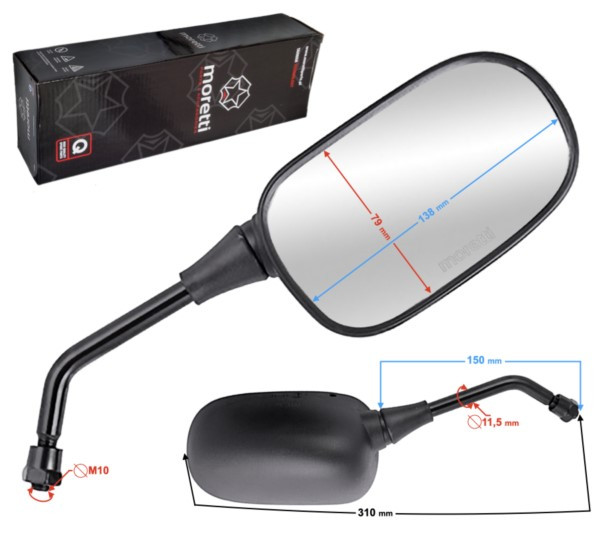 Lusterka M10 R+R do motocykla MORETTI