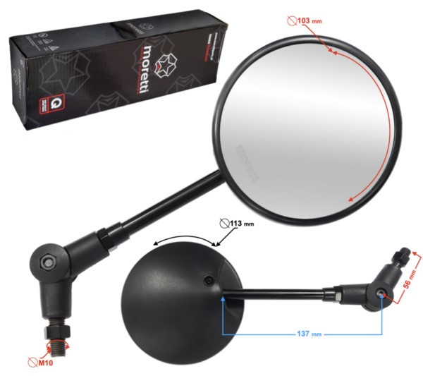 Lusterka M10 R+R motocyklowe MORETTI