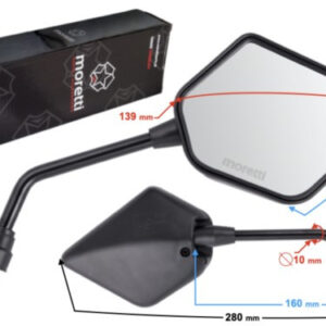Lusterka R+R  10mm do motoroweru  MORETTI