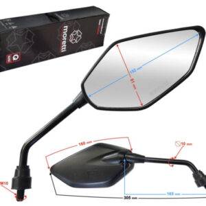 Lusterka R+R (średnica gwintu 10mm) do motoroweru 