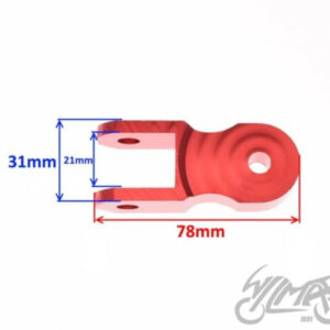 PRZEDŁUŻKA AMORTYZATORA-ADAPTER FI 8 CZERWONA