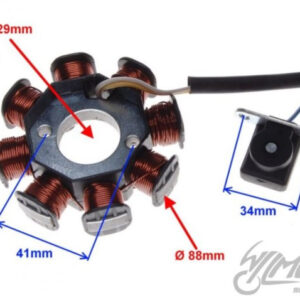 STATOR ISKROWNIK 8 CEWEK 3 PRZEWOD INCA SPRINT 4T
