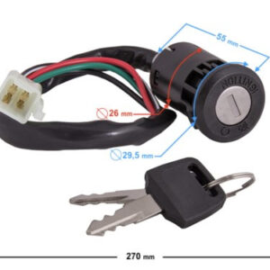 Stacyjka ATV RÓŻNE KOŃCÓWKA MĘSKA 4 PRZEWODY DŁ. 3