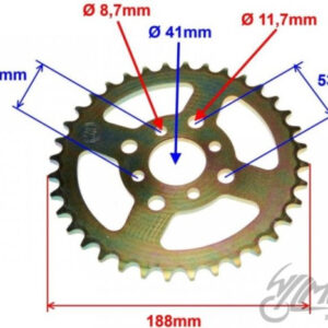 ZĘBATKA TYŁ 36z 520 ATV250