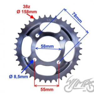ZĘBATKA TYŁ 38z 428 DO ROMET ZETKA