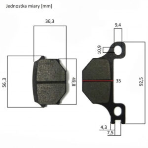 KLOCKI HAMULCOWE JUNAK 901/901F/901 SPORT/122/122F