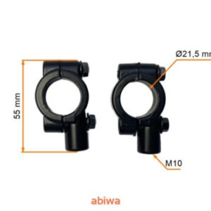 OBEJMA KIEROW LUSTERKO M10 CZARNA, PRAWY GWINT 2sz