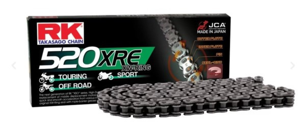RK ŁAŃCUCH NAPĘDOWY 520XRE-116 (XW-RING) ZAKUWKA