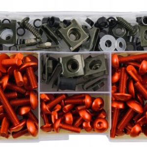 Śruby owiewek uniwersalne aluminiowe pomarańczowe