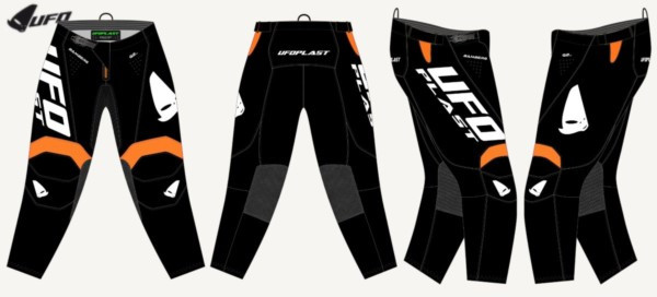 UFO SPODNIE BAMBERG CROSS KOLOR CZARNY/BIAŁY/POMAR