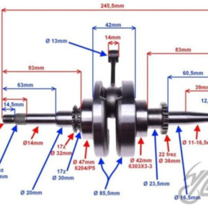 WAŁ KORBOWY 4T koło pompy oleju 22z GY6