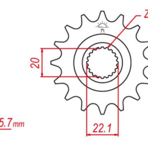 ZĘBATKA  JTF1590.14 PRZEDNIA GROSSKOPF