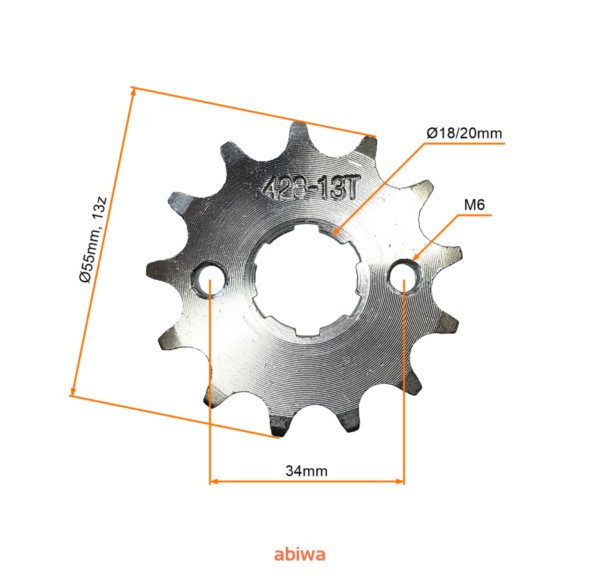 ZĘBATKA PRZÓD ATV 428-13 Z + ZABEZPIECZ (ŚR.20mm ) - obrazek 2