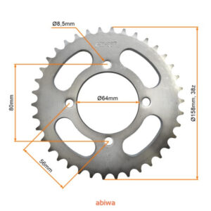 ZĘBATKA TYŁ 428-38z fi-64mm JUNAK 901 RS 122 RS