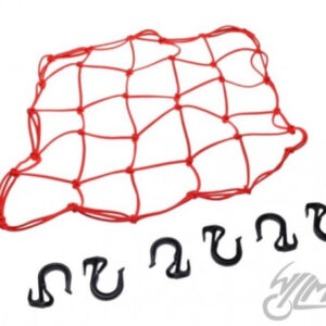 SIATKA BAGAŻOWA CZERWONA ZAPIĘCIA PLASTIK