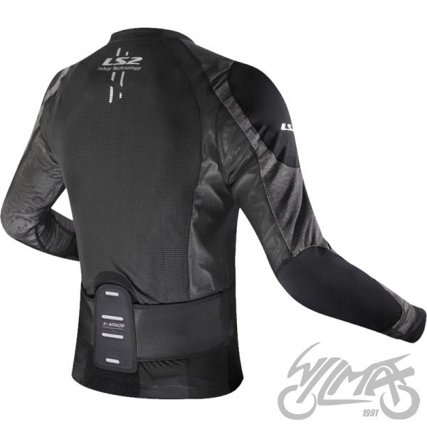BLUZA LS2 X-ARMOR MAN BLACK SILVER M-L - obrazek 2