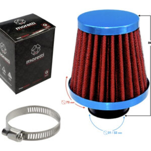 Filtr powietrza stożkowy niebiesko-czerwony 31MM 
