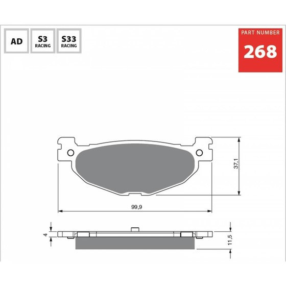KLOCKI HAMULCOWE GOLD FREN FA408