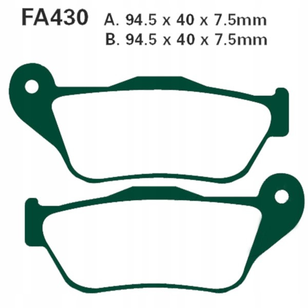 KLOCKI HAMULCOWE MOTOCYKLOWE EBS SFA430 FA430