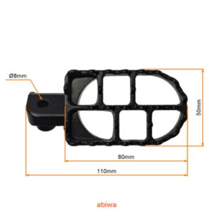 PODNÓŻKI PITBIKE MRF CZARNE KPL.