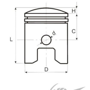 TŁOK 40,30/12/28 DO APRILIA AM6 AM345-50 50 WODA