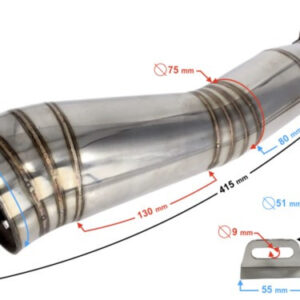 TŁUMIK TUNNINGOWY UNIWERSALNY STAL02 